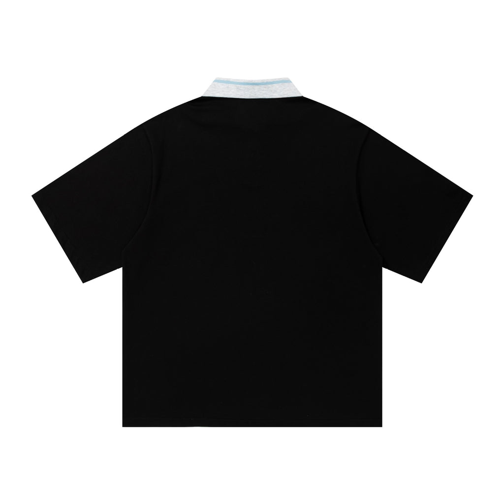 Letter graffiti short sleeved shirt