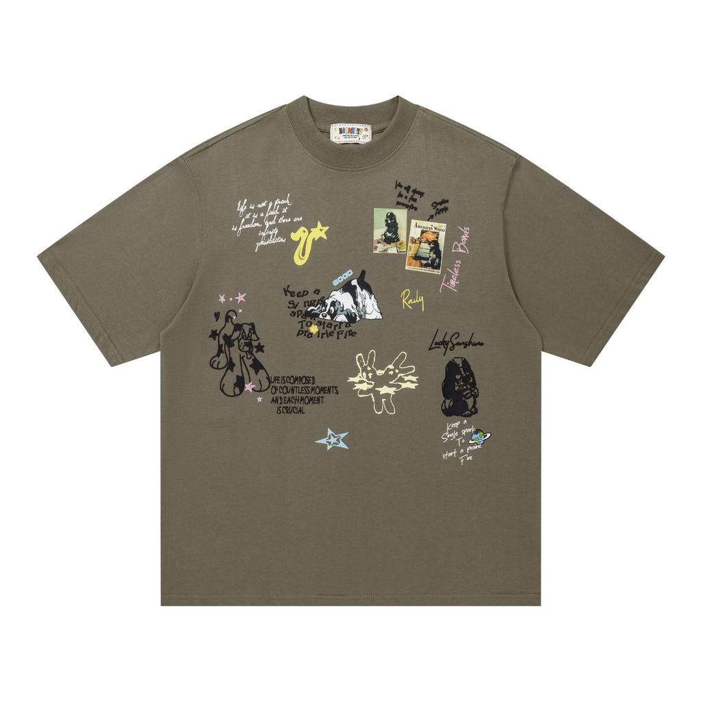 Photo stickers graffiti short sleeves