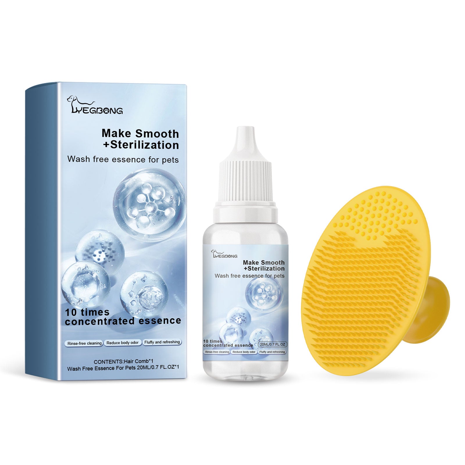 Pet Leave-In Serum Set For Cats And Dogs To Clean Hair Fluffy, Soft And Fragrance Care Essence