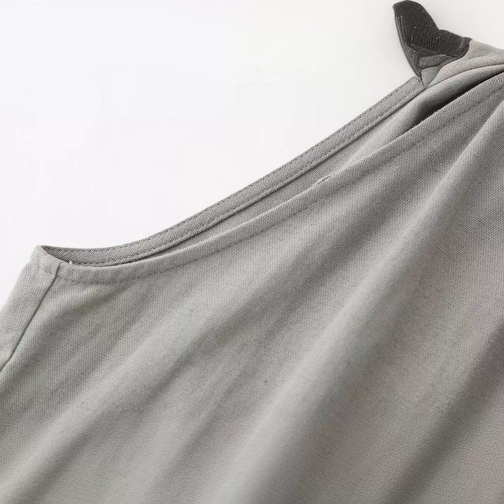 Fashionable temperament shell decoration gray camisole vest top for women