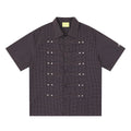 Plaid breasted short sleeved shirt