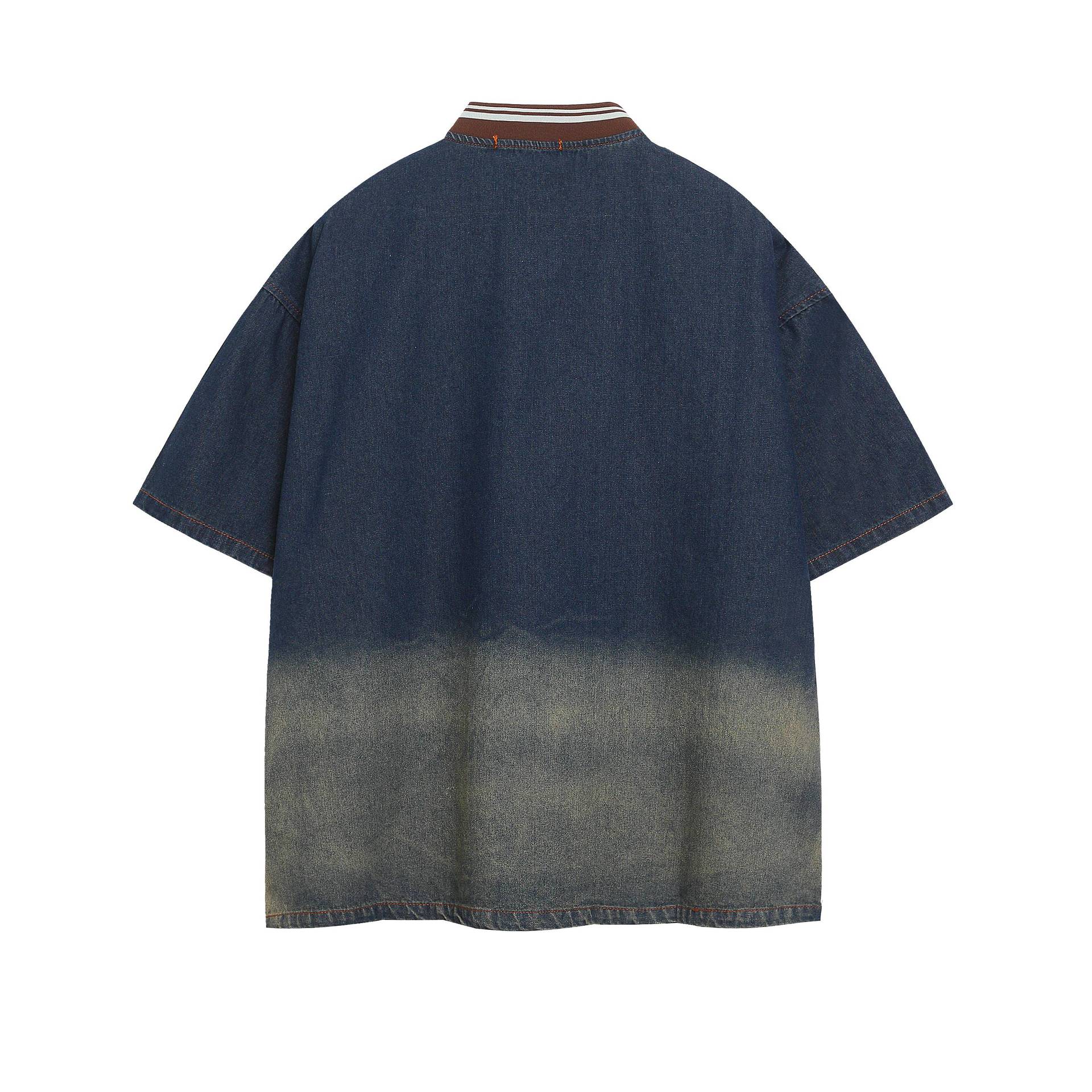 Make vintage gradient jerseys with short sleeves