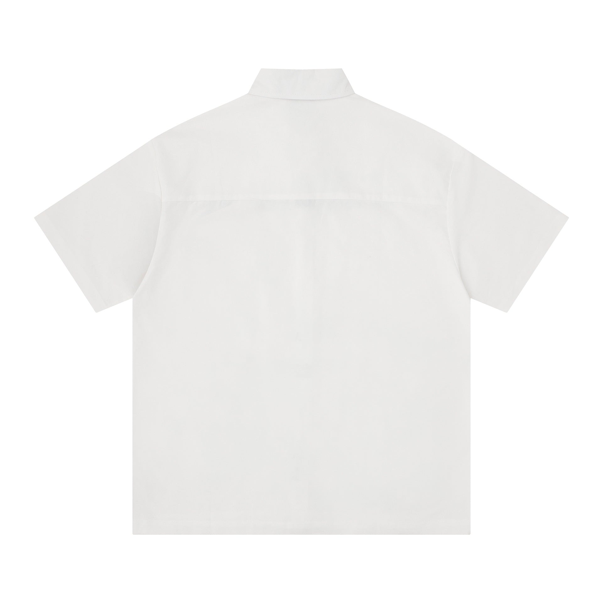 Portrait text printed short sleeved shirt