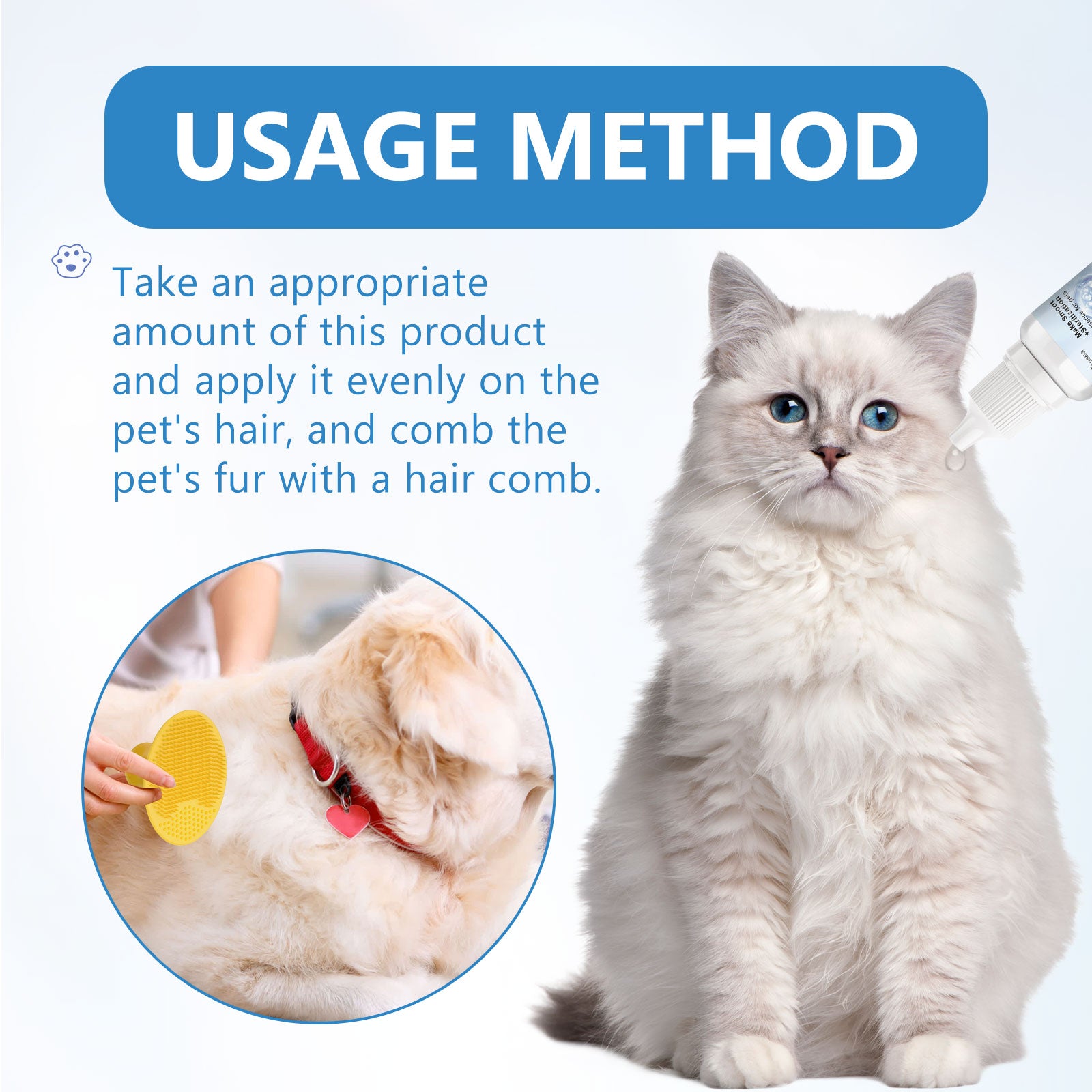 Yegbong Pet Leave-In Serum For Cats And Dogs Fluffy, Soft And Fragrant Hair Care Serum